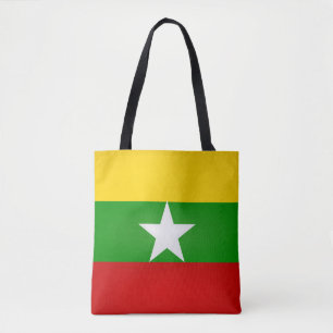 Cool Myanmar Flag Fashion Tote Bag
