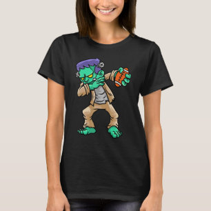 Cool Mysterious Zombie Dabbing With A Football Spo T-Shirt