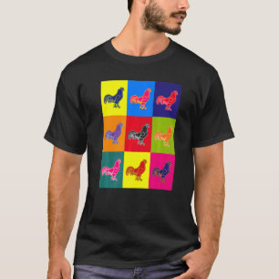 Cool N A Little Weird Retro Pop Barnyard Rooster T-Shirt