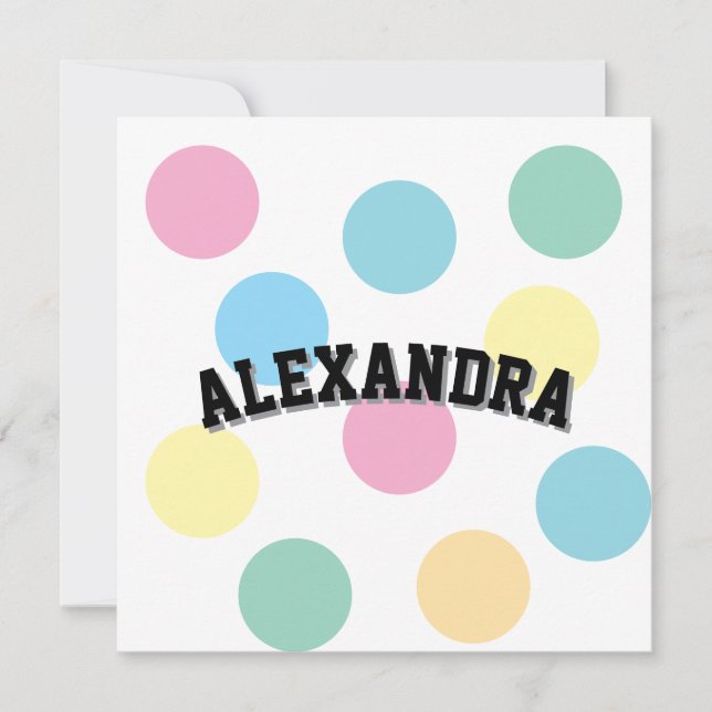 Cool Name Template Flat Card (Front)