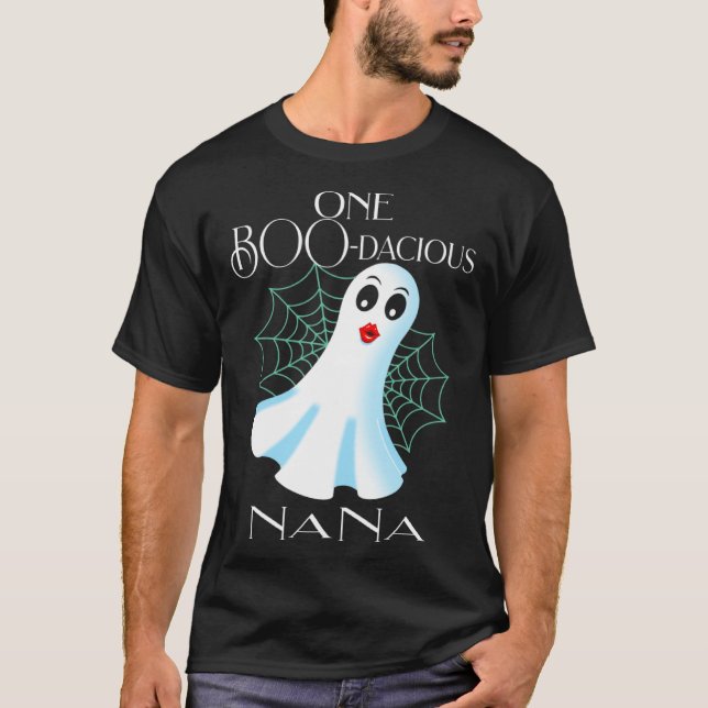 Cool Nana Halloween Ghost Costume Crazy Grandma Ha T-Shirt (Front)