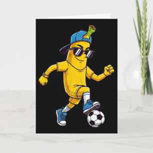 Cool Nana Playing Soccer Footll Player Funny Fruit Card