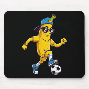 Cool Nana Playing Soccer Footll Player Funny Fruit Mouse Pad
