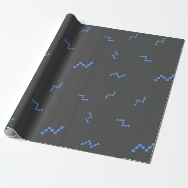 Cool Nano Cryptocurrency Coin Sign Pattern Wrapping Paper (Unrolled)