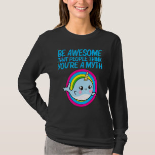 Cool Narwhal For Men Women Rainbow Tusk Sea Unicor T-Shirt