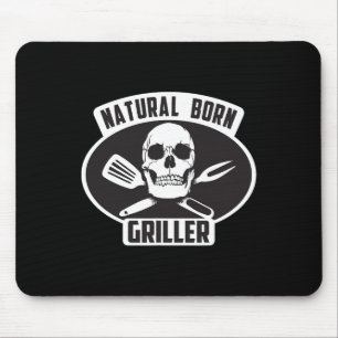 Cool Natural Born Griller Bbq Gift For Grill Maste Mouse Pad