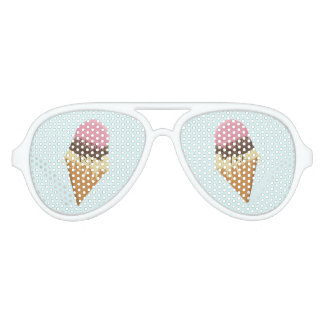 Cool Neapolitan Ice Cream Summer  Aviator Sunglasses