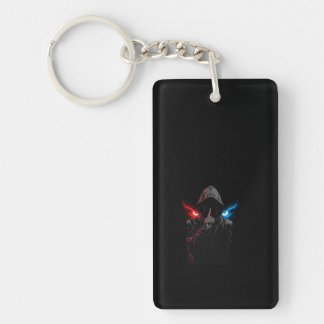 Cool Neon Gaming Character Acrylic Keychain - Dark