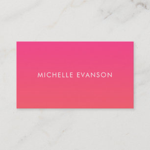Cool Neon Pink Orange Gradient Business Card