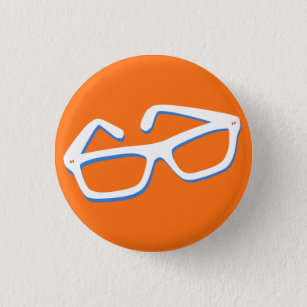 Cool Nerd Glasses 3 Cm Round Badge