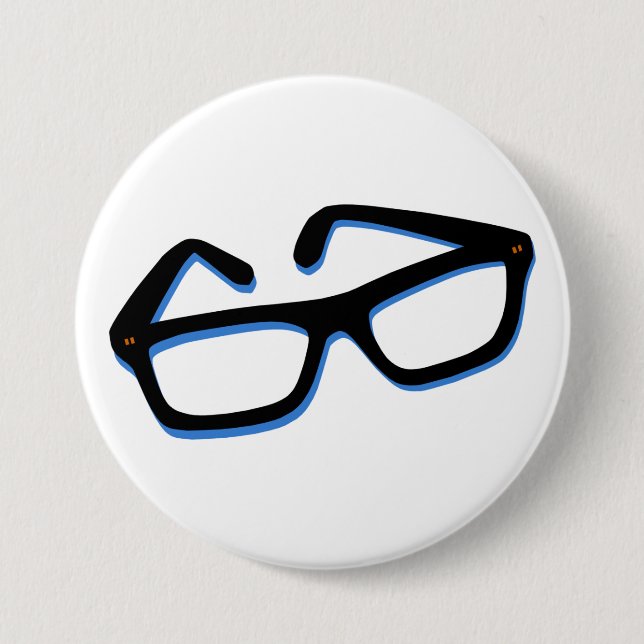 Cool Nerd Glasses 7.5 Cm Round Badge (Front)