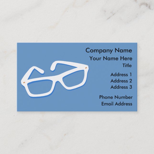 Cool Nerd Glasses Business Card (Front)