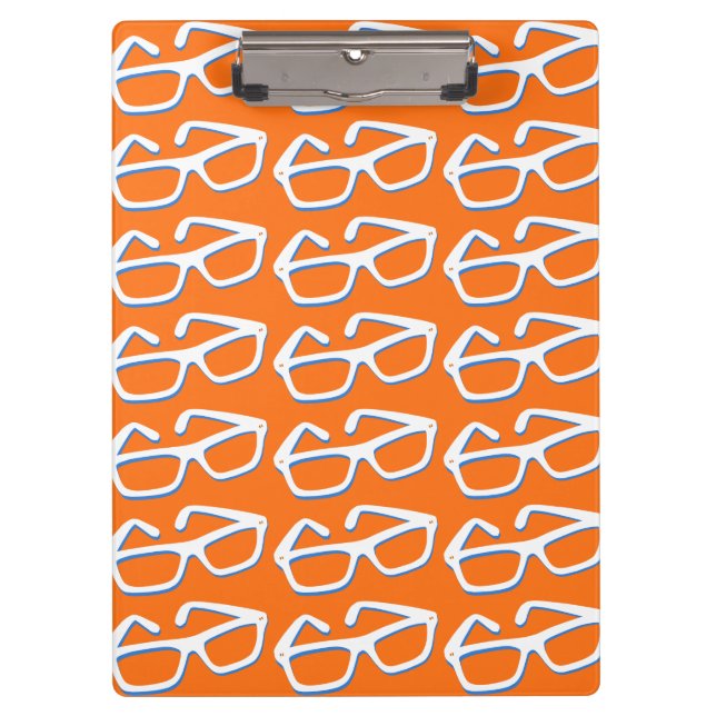Cool Nerd Glasses Clipboard (Front)