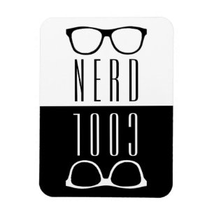 Cool Nerd glasses contrast illustration Magnet