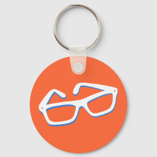 Cool Nerd Glasses Key Ring