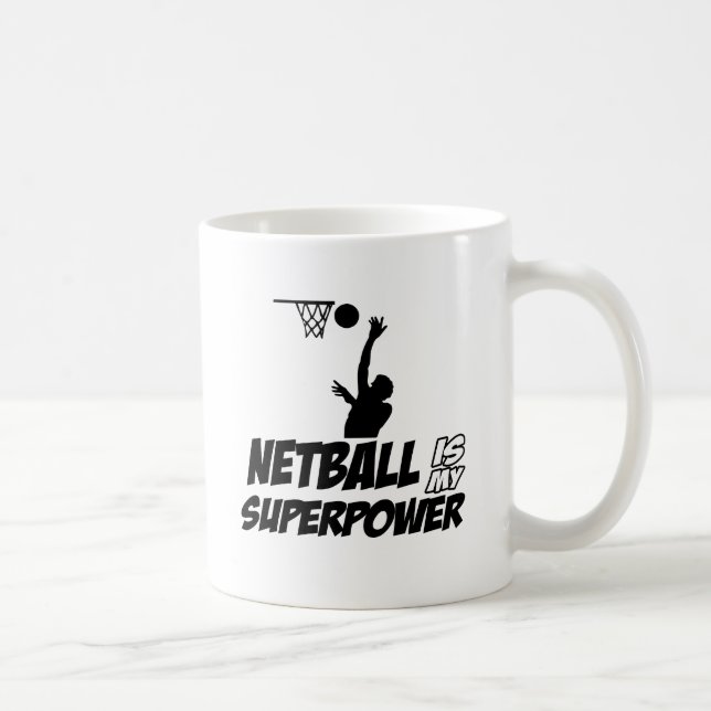 Cool Netball designs Coffee Mug (Right)