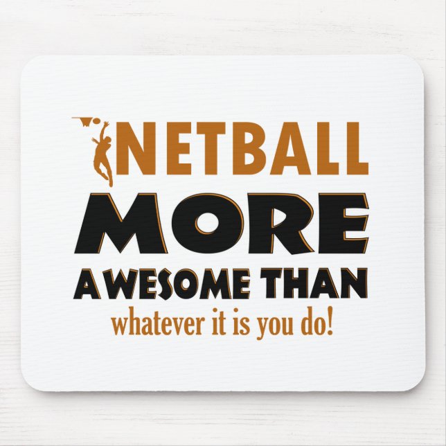 Cool Netball designs Mouse Pad (Front)