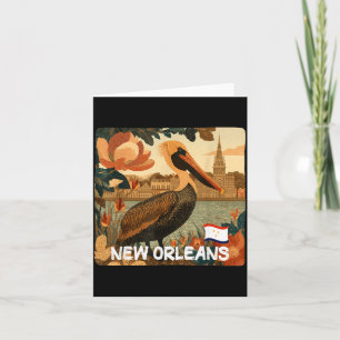 Cool New Orleans Colours Costume with Brown Pelica Card