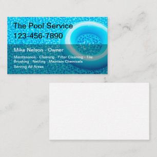 Cool New Swimming Pool Service Business Card