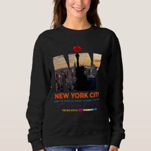 Cool New York city Skyline Illustration Graphic De Sweatshirt