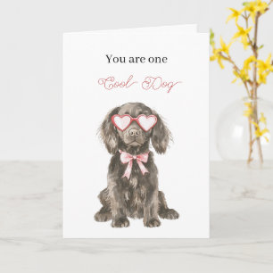 Cool Newfoundland Dog Heart Glasses Birthday Card