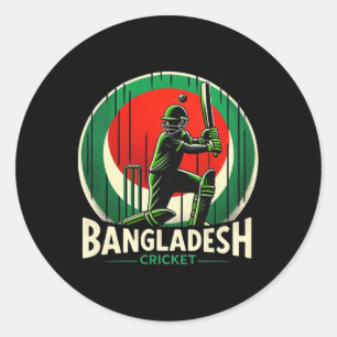 Cool Ngladesh Cricket Fans Classic Round Sticker