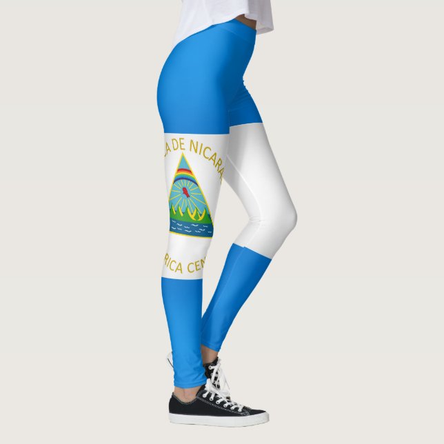 Cool Nicaragua Flag Fashion Leggings (Right)