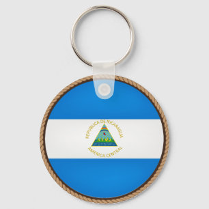 Cool Nicaragua Flag Seal Key Ring
