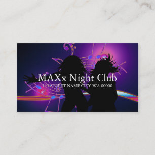 Cool Night Club Dancing Bar Nightlife Business Card