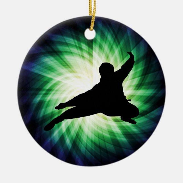 Cool Ninja Ceramic Tree Decoration (Front)