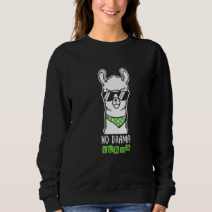 Cool No Drama Llama With Sunglasses Alpaca & Llama Sweatshirt