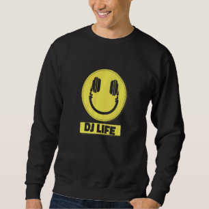Cool No Music No Life Dj Headphones Sweatshirt