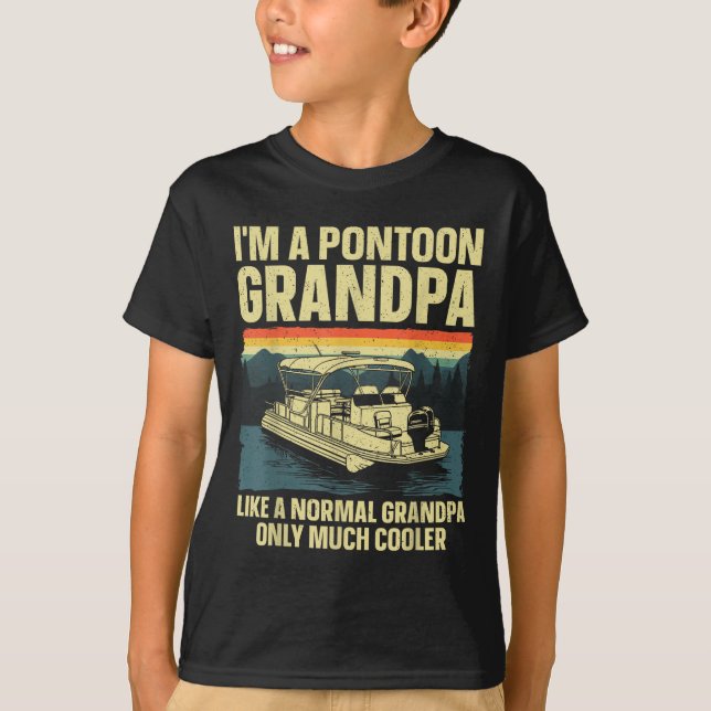 Cool Ntoon Boat Design For Grandpa Men Ntoon Boat  T-Shirt (Front)