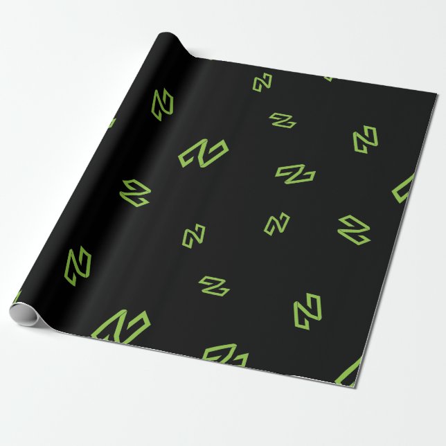 Cool Nuls Cryptocurrency Coin Sign Pattern Wrapping Paper (Unrolled)