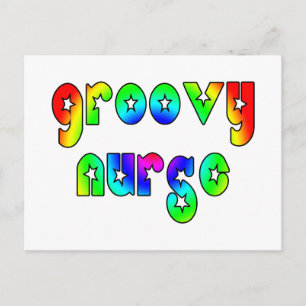 Cool Nurses Birthday Christmas Party Groovy Nurse Postcard
