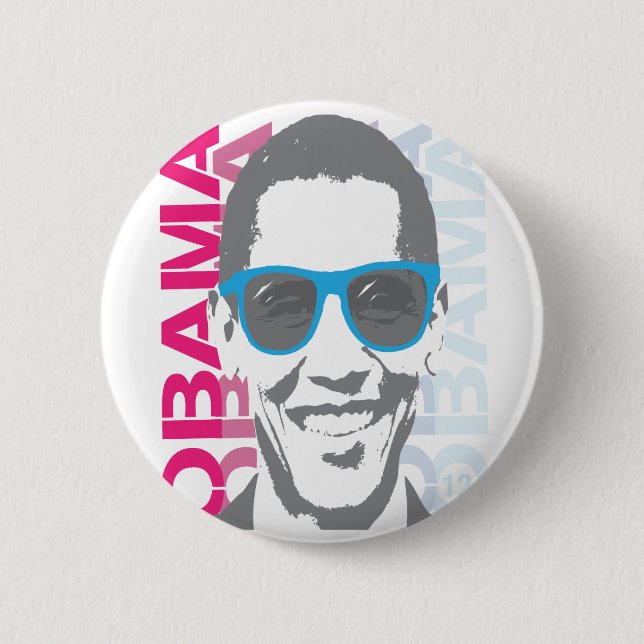 Cool Obama 2012 Button (Front)