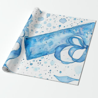 Cool Ocean Blue Gift Tags Wrapping Paper