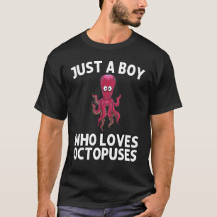 Cool Octopus For Boys Kids Sea Life Ocean Biology T-Shirt