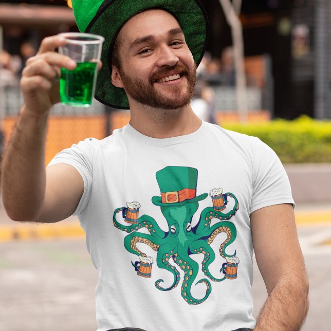 Cool Octopus Leprechaun St. Patrick's Day T-Shirt (Creator Uploaded)