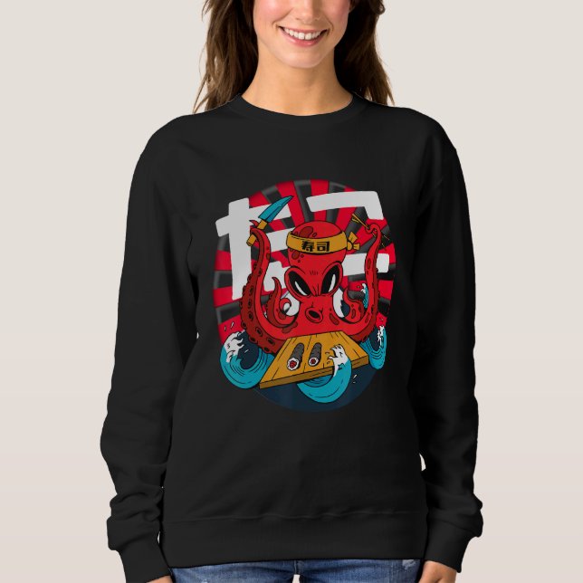 Cool  Octopus Sushi Sweatshirt (Front)