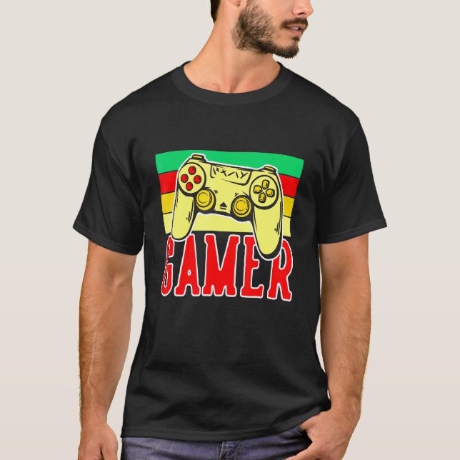 Cool Of Gaming Controller 4 Gamers And Streamers T-Shirt (Front)