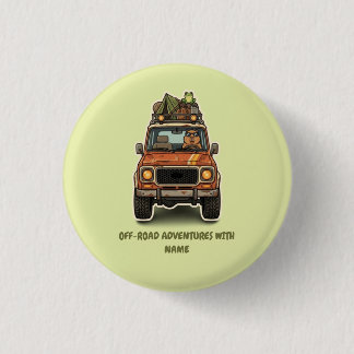 Cool Off-Road Capybara Camping Custom 3 Cm Round Badge