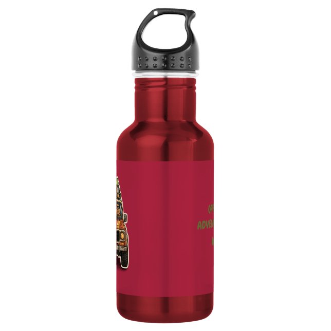 Cool Off-Road Capybara Camping Custom  532 Ml Water Bottle (Front)