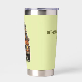 Cool Off-Road Capybara Camping Custom Insulated Tumbler