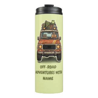 Cool Off-Road Capybara Camping Custom Thermal Tumbler