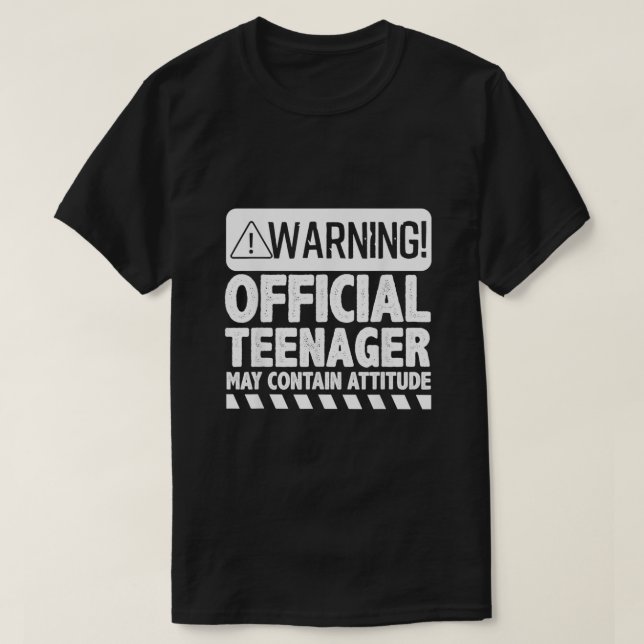 Cool Official Teenager For Boys Girls Teen 13 Year T-Shirt (Design Front)