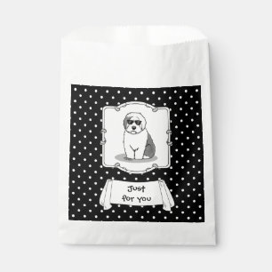 Cool Old English Sheepdog (Grey 1) Cute Funny Favour Bag