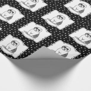 Cool Old English Sheepdog (Grey 1) Cute Funny Wrapping Paper