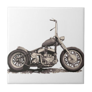 Cool Old Motorbike Tile