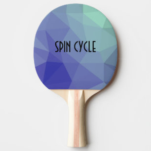 Cool Ombre blue green spin Ping Pong Paddle